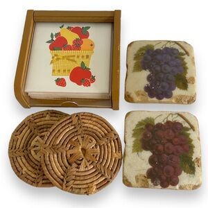 Set of Vintage Drink Coasters